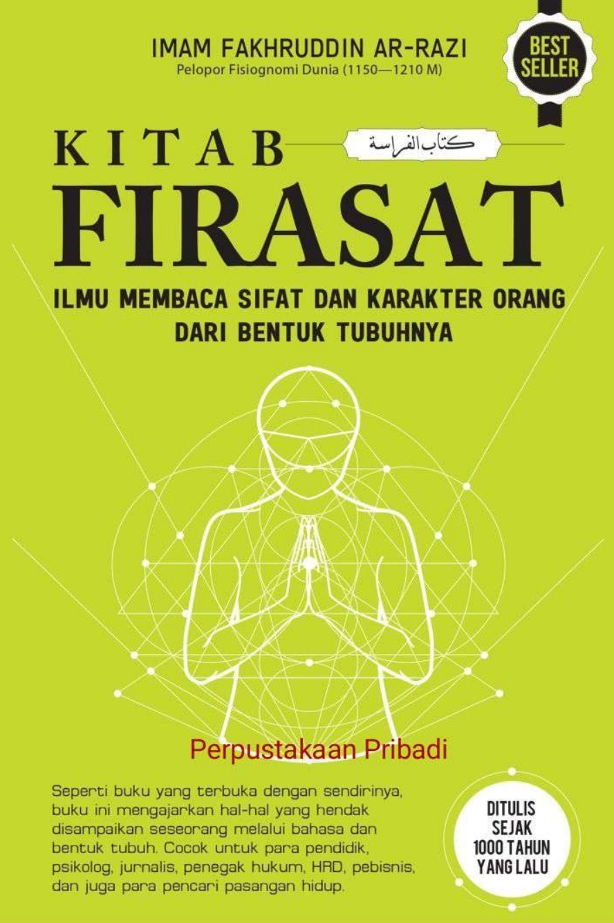 Terjemah Kitab Firasat, Ilmu Membaca Sifatdan Karakter Orang dari Bentuk Tubuhnya